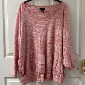 Gap light spring sweater size xxl coral heather color.